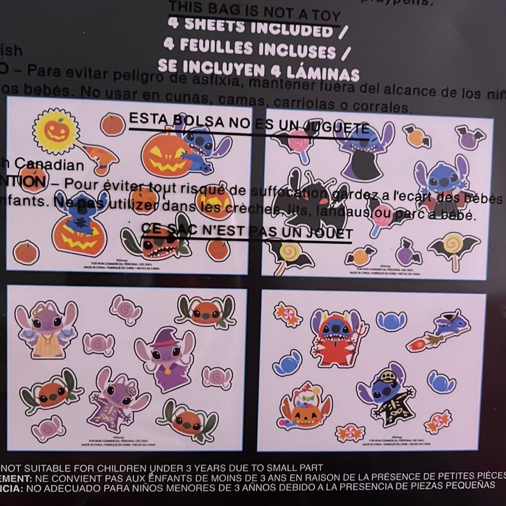 Stitch/ Angel Halloween stickers